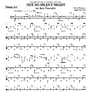 NOT SO SILENT NIGHT 爵士鼓分谱