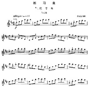 小提琴谱 | 小提琴考级第三级 练习曲 6首