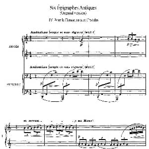 Six Epigraphes Antiques 钢琴谱 阿希尔 克劳德 德彪西