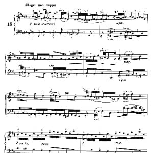 二部创意曲 No.15 钢琴谱 巴赫 巴赫