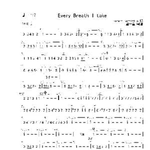 Every Breath I take G 首调简谱_歌曲简谱