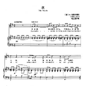 夜 德国 _外国歌谱_词曲: 德 R.施特劳斯