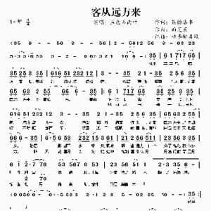 客从远方来_歌谱投稿_词曲:苍悟洛书 雨苋菜