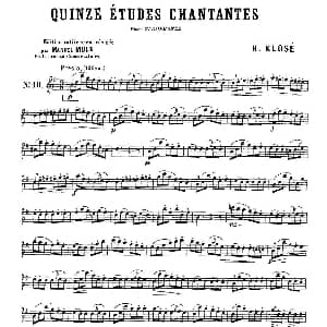 萨克斯谱 | Klose Etudes Chantantes Pour Saxophone 练习曲之十