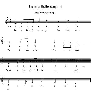 I am a little teaport_外国歌谱