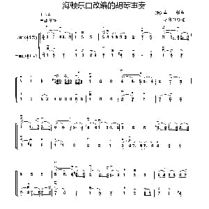 二胡谱 | 海顿乐曲改编的胡琴二重奏 德 海顿曲 赵寒阳移植