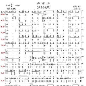 农家乐_歌曲简谱_词曲: 作曲:佚名