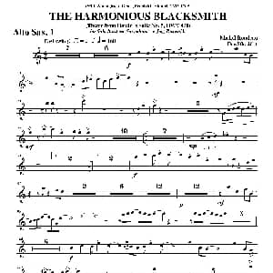 萨克斯谱 | THE HARMONIOUS BLACKSMITH 第一中音萨克斯分谱