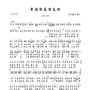 幸福就是遇见你_歌曲简谱_词曲:轻云望月 轻云望月