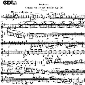 小提琴谱 | Violin Sonata No.10 in G Major Op.96