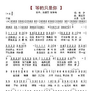 等的只是你_歌曲简谱_词曲:林夕 郭文宗