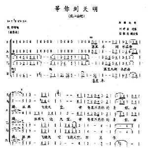 等你到天明_合唱歌谱