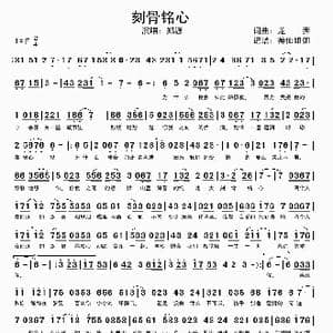 刻骨铭心_歌谱投稿_词曲:龙奔 龙奔