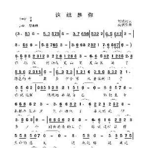 这就是你_歌曲简谱_词曲:刘爱斌 高福友