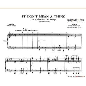 It Don't Mean a Thing合唱谱_歌谱投稿