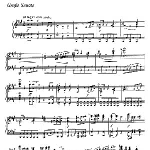 A大调钢琴大奏鸣曲 钢琴谱 理查德 瓦格纳