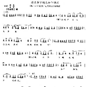 花鼓戏谱 | 老天爷下鹅毛如下钢刀 张广达上寿 张广达 陈氏唱段