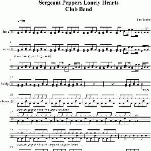 Beatles Sergeant Peppers lonely hearts club band 爵士鼓谱