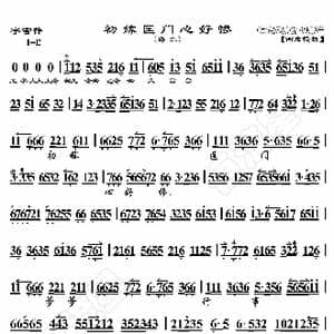 宇宙锋 初嫁匡门心好惨_歌曲简谱_词曲:暂无 恒流星制谱