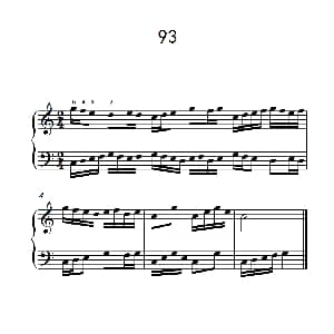 两手不同节奏的练习 93 钢琴谱
