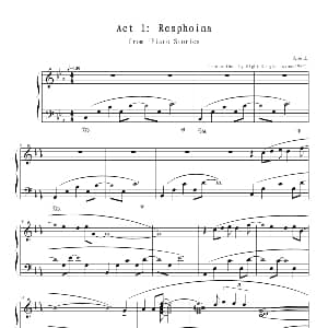 Resphoina 钢琴谱 久石让