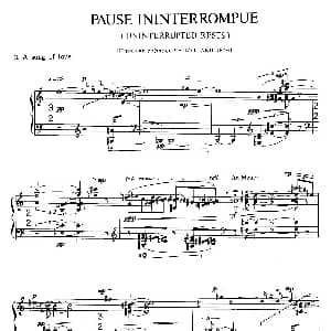 Pause Ininterrompue 钢琴谱 武满彻 Toru Takemitsu