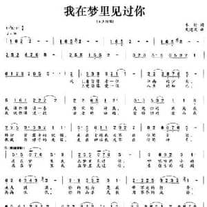 我在梦里见过你_民歌简谱_词曲:车行 戚建波