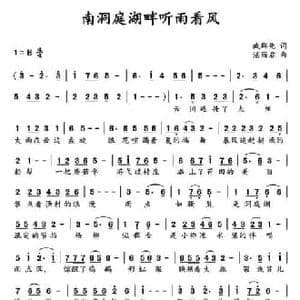 南洞庭湖畔听雨看风_民歌简谱_词曲:臧辉先 谌丽君