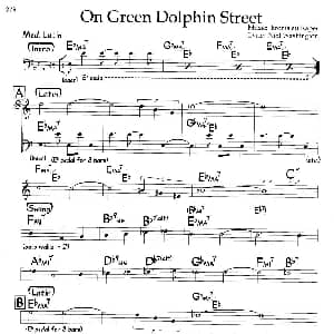On Green Dolphin Street 钢琴谱