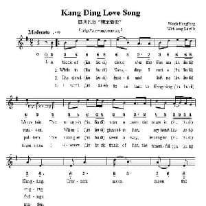 KangDing love song_外国歌谱