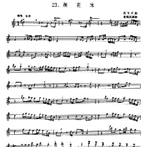 梅花咏 箫 五线谱 民间乐曲 张维良编曲