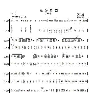 花好月圆 主旋律与大革胡分谱 _歌曲简谱_词曲: 黄贻钧曲 彭修文改编