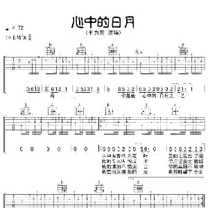 心中的日月 吉他谱 王力宏