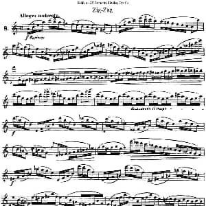 长笛曲谱 | 25首浪漫练习曲作品66号 NO.8 Kohler 柯勒