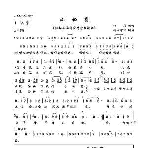 小秘密_歌曲简谱_词曲:佚名 佚名