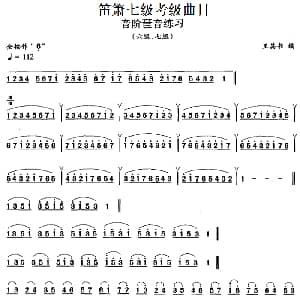 笛箫七级考级曲目 音阶琶音练习 王其书编曲