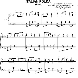 意大利波尔卡 钢琴谱