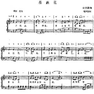 杜鹃花_儿歌乐谱_词曲:胡天生 刘天浪
