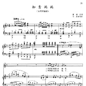 知青妈妈_美声唱法乐谱_词曲:崔增录 晓其