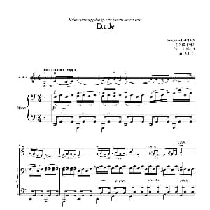 小提琴谱 | Etude 小提琴 钢琴伴奏 肖邦