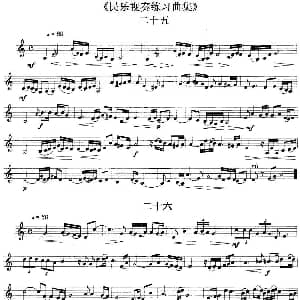 民乐视奏练习曲集 25—28