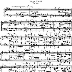 巴赫 平均律钢琴曲集 第一卷 之赋格曲 钢琴谱 巴赫