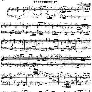 巴赫 平均律钢琴曲集 第二卷 之前奏曲 钢琴谱 巴赫