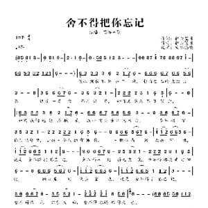 舍不得把你忘记_歌曲简谱_词曲:轻云望月 轻云望月