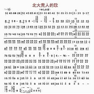 北大荒人的歌_歌曲简谱