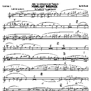 萨克斯谱 | Moonlight Serenade 第二中音萨克斯分谱