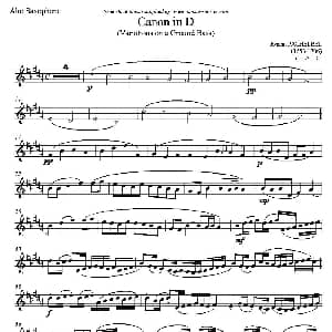 萨克斯谱 | Canon in D