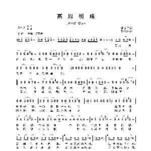 高原明珠_歌曲简谱_词曲:韩乐群 朱德荣