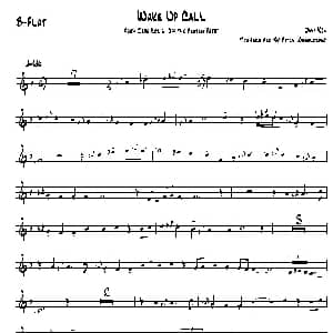 萨克斯谱 | Wake Up Call 次中音萨克斯