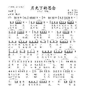 月光下的思念_歌曲简谱_词曲:张,南 孟宪斌